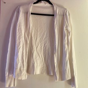 GAP White Button Up Cardigan